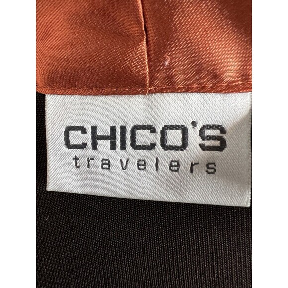 Chicos Travelers Velvet Burnout Kimono Silk Blend Slinky Cardigan Boho Size 2 L - Picture 7 of 10